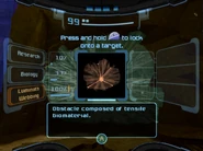 Luminoth Webbing Scan Demo.png (717 KB) Samus scans the Luminoth Webbing in the Bonus Disc.