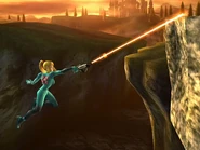 Zero Suit Samus's Midair Grab as a tether in Brawl