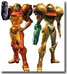 Сравнительный изображения старой модели Вариа Костюма для Metroid Prime, исключенной в дальнейшем их производства игры, и новой моделью. Интересно, что пропорции более старой модели выглядят более реалистичными.
