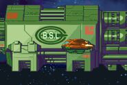 The Gunship docking next to the Biologic's vessel in both the intro and prologue.