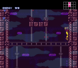 Tourian escape shaft - Super Metroid, desolate