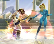 Zero Suit Samus's Slant Paralyzer in .