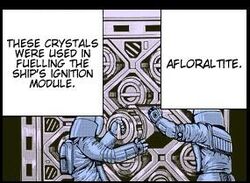 Afloraltite in what appear to be an early depiction of Energy Cells.
