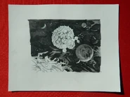 Concept art of Metroid in space