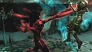 A Pirate Trooper with the ability to turn invisible ambushes Samus in an early trailer for Echoes.