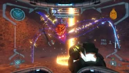 Onda de Phazon rojo. Metroid Prime Remastered.