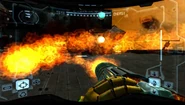 Prime Demo Flamethrower.png (3.11 MB) The flamethrower in the Metroid Prime Demo.