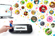 Promotion for the amiibo. Samus is depicted in her Prime series appearance.