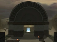 Crossfire Chaos Hut.png (550 KB) One of the large huts containing a Randomizer seen at the edges of the stage.