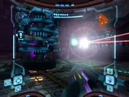 Zángano invisible disparando dos láseres.