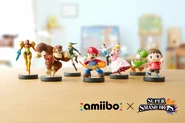 A collection of the amiibo figures