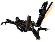 An early Pirate design left in game's data. Several of these Pirates can be seen floating in space whilst Samus escapes the exploding Frigate Orpheon. They are not encountered anywhere else in the game.