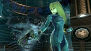 Zero Suit Samus's Slant Paralyzer in Ultimate.