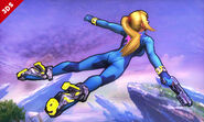 Another frame of Zero Suit Samus' second midair jump