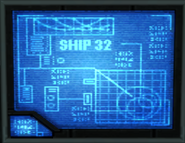 SHIP 32, the image seen on the Control Tower's console.