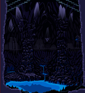 The grand background of the final room leading up to the final area