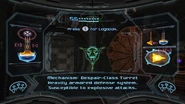 Samus scans the Despair-Class Turret.