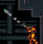 Samus lanza un Súper Misil en Super Metroid.