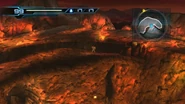 Samus at the top of the volcano, once Goyagma is dead.