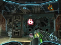 An Atomic releasing an explosive segment of itself on-board the .