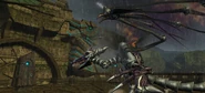 Meta Ridley's wings are incinerated.