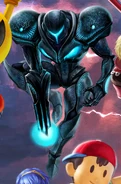 Dark Samus is added to the panoramic artwork at the end of the Nintendo Direct that announced her inclusion.