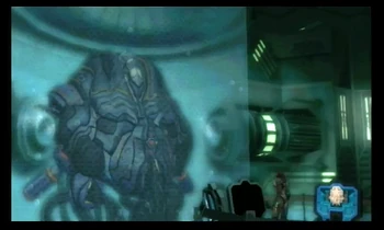 Самус на брифинге у Aurora Unit 242.