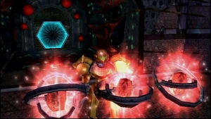  использует три ключа, которые она собрала в  для получения доступа в .