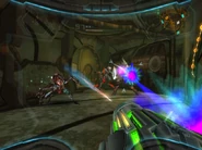 Concourse three Pirates.png (418 KB) Samus battling three Pirates on the ground floor.