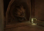 A bust and a Morph Ball tunnel on the upper level