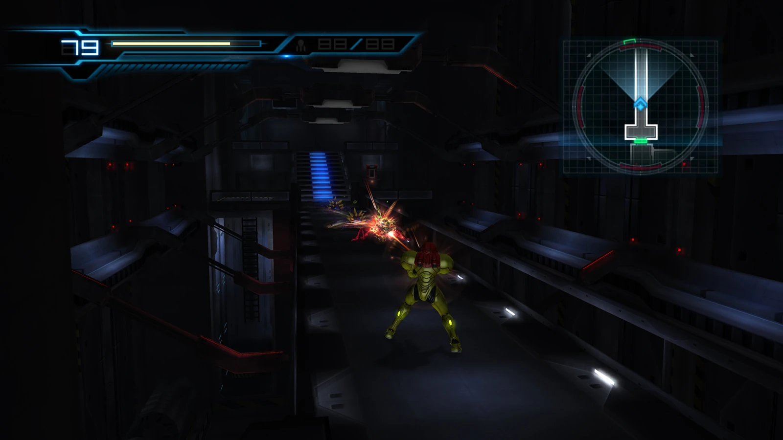 here, leading to the boss battle with the  in the control room