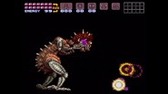 The original depiction of the baby's death, Super Metroid.