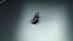 The hairclip on the floor after Madeline loses it.