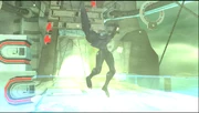 Dark Samus destroys the Sanctuary Entrance.