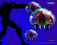 MZM wallpaper Samus Metroids