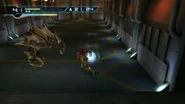 Samus fighting an Asborean