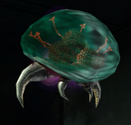 A Tallon Metroid in containment in the Glacier One facility on Tallon IV.