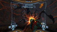 Metroid Prime Red Exo form.jpg (409 KB) Samus battles the Metroid Prime in Subchamber One.