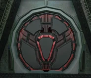 A Red Blast Shield of Galactic Federation design on Norion