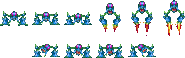 Sidehopper sprites from Metroid Fusion.