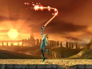 Zero Suit Samus's Up Smash Attack in Brawl