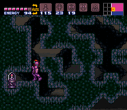 The Morph Ball maze in Super Metroid