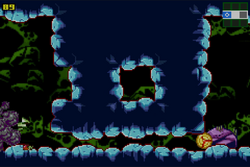 Overhang corridor - Metroid Zero Mission