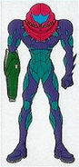 A drawing of Fusion's Gravity Suit taken from the Fusion manual.