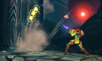 Metroid Samus Returns Diggernaut chase sequence begins