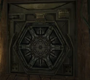 Locked door.png (453 KB) The one-way door in the room.