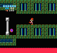 The narrow section of the Multiviola Nest in Metroid.