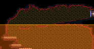 A portion of the Lava Lake's summit, submerged in scalding-hot lava.