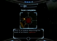 The bust in Metroid Prime.
