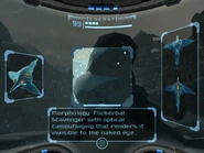 Samus scans a Flickerbat in Phendrana Shorelines.